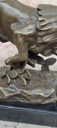 100% Genuine Bronze Modern Animal Sculpture Running Lion Art Statue