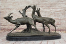 M. Fiot Deer in the Forest – Bronze Wildlife Sculpture