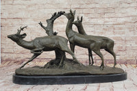 M. Fiot Deer in the Forest – Bronze Wildlife Sculpture