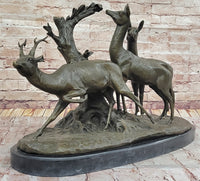M. Fiot Deer in the Forest – Bronze Wildlife Sculpture