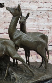 M. Fiot Deer in the Forest – Bronze Wildlife Sculpture