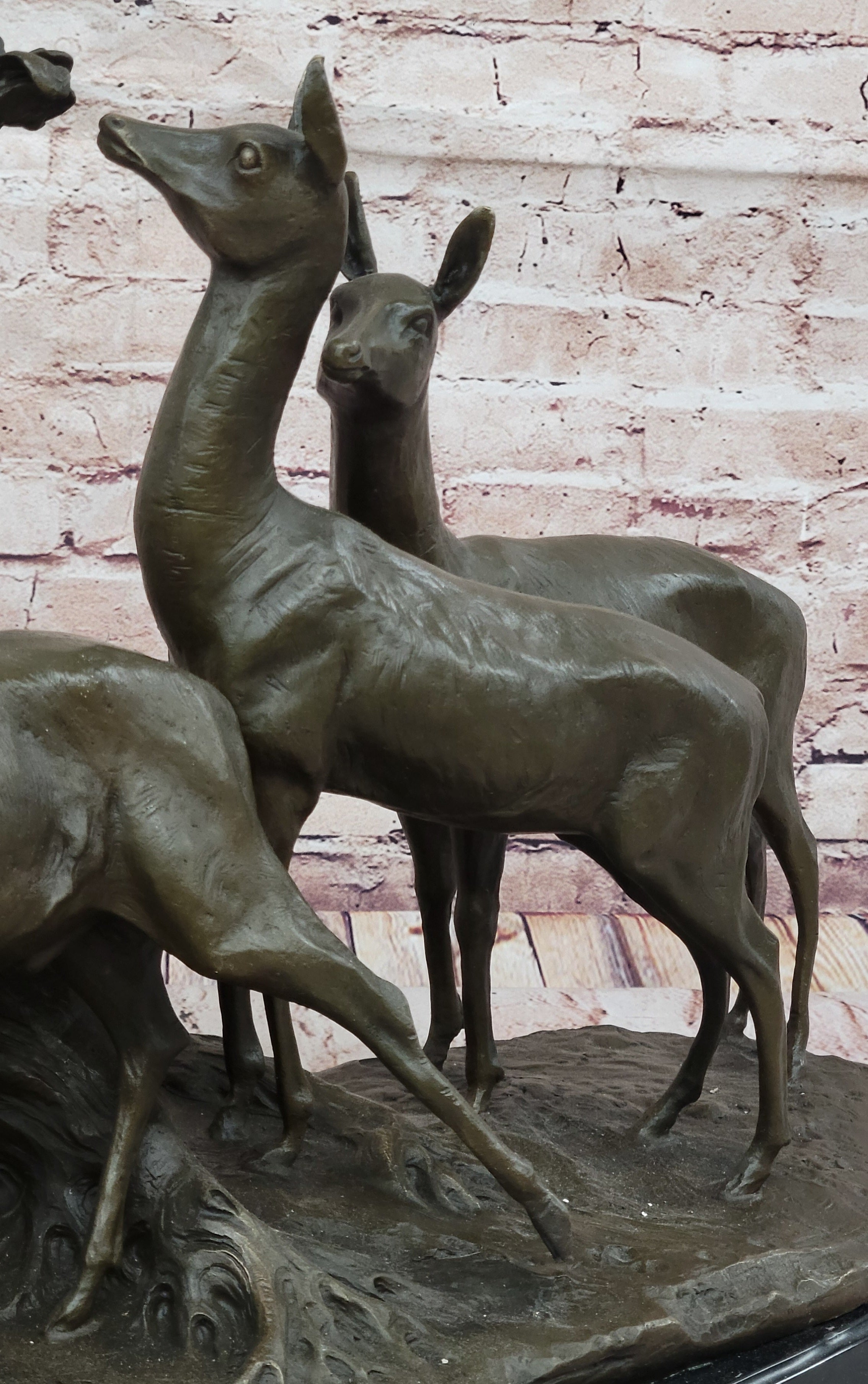 M. Fiot Deer in the Forest – Bronze Wildlife Sculpture