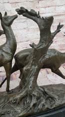 M. Fiot Deer in the Forest – Bronze Wildlife Sculpture