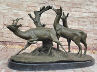 M. Fiot Deer in the Forest – Bronze Wildlife Sculpture