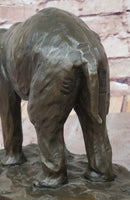 Milo Elephant Bronze Sculpture on Marble Base