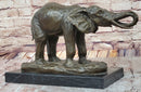 Milo Elephant Bronze Sculpture on Marble Base