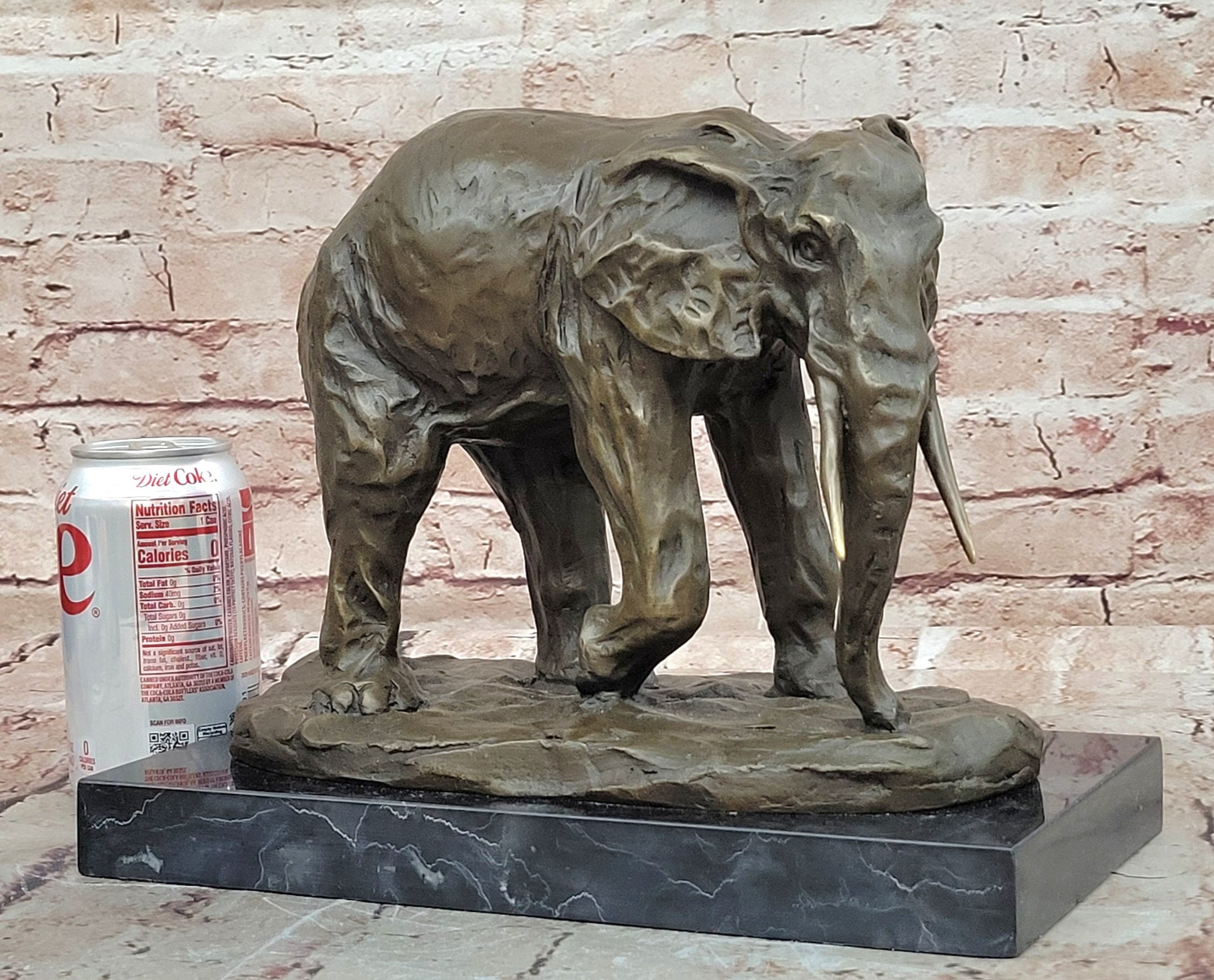 Original Artwork by Miguel Lopez (Milo) Elephant in Motion Bronze Sculpture Statue