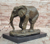 Original Artwork by Miguel Lopez (Milo) Elephant in Motion Bronze Sculpture Statue