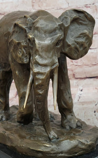 Original Artwork by Miguel Lopez (Milo) Elephant in Motion Bronze Sculpture Statue
