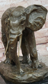 Original Artwork by Miguel Lopez (Milo) Elephant in Motion Bronze Sculpture Statue