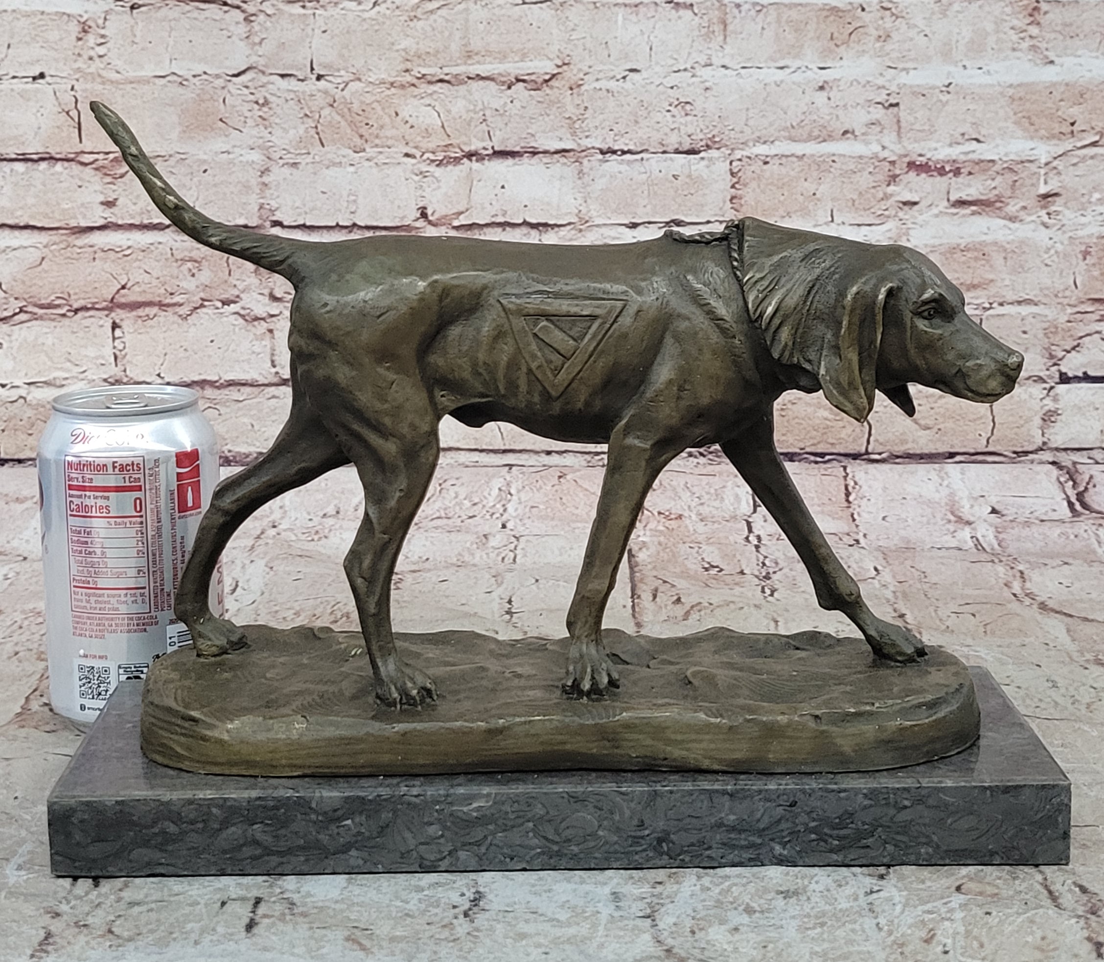 Service Dog Support Animal Bronze Sculpture 9.5" x 12"