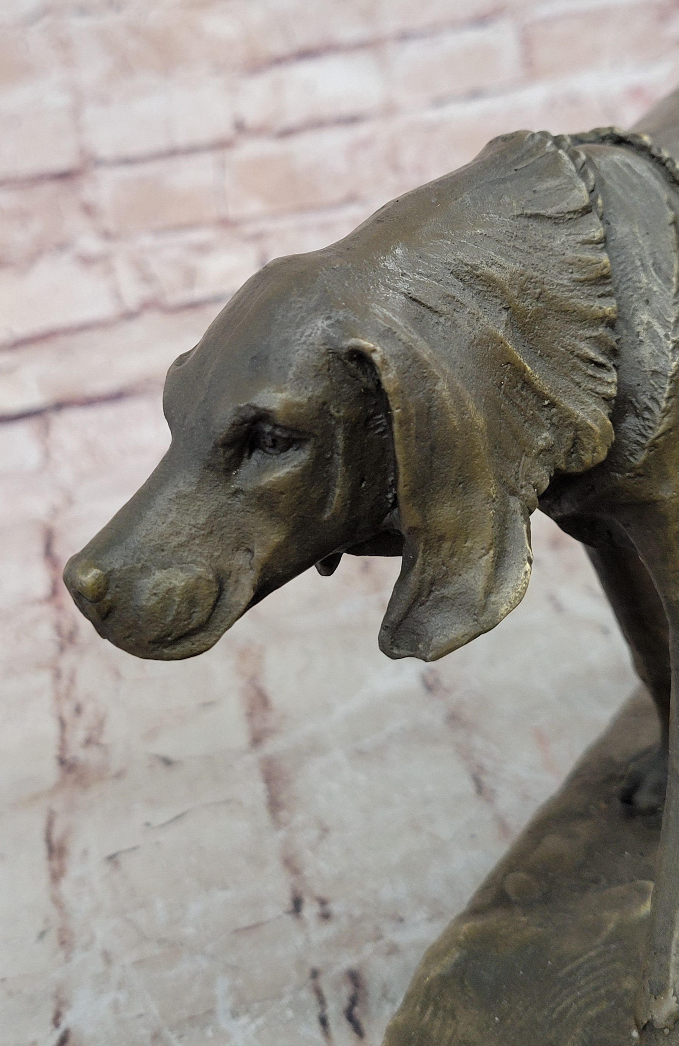 Service Dog Support Animal Bronze Sculpture 9.5" x 12"