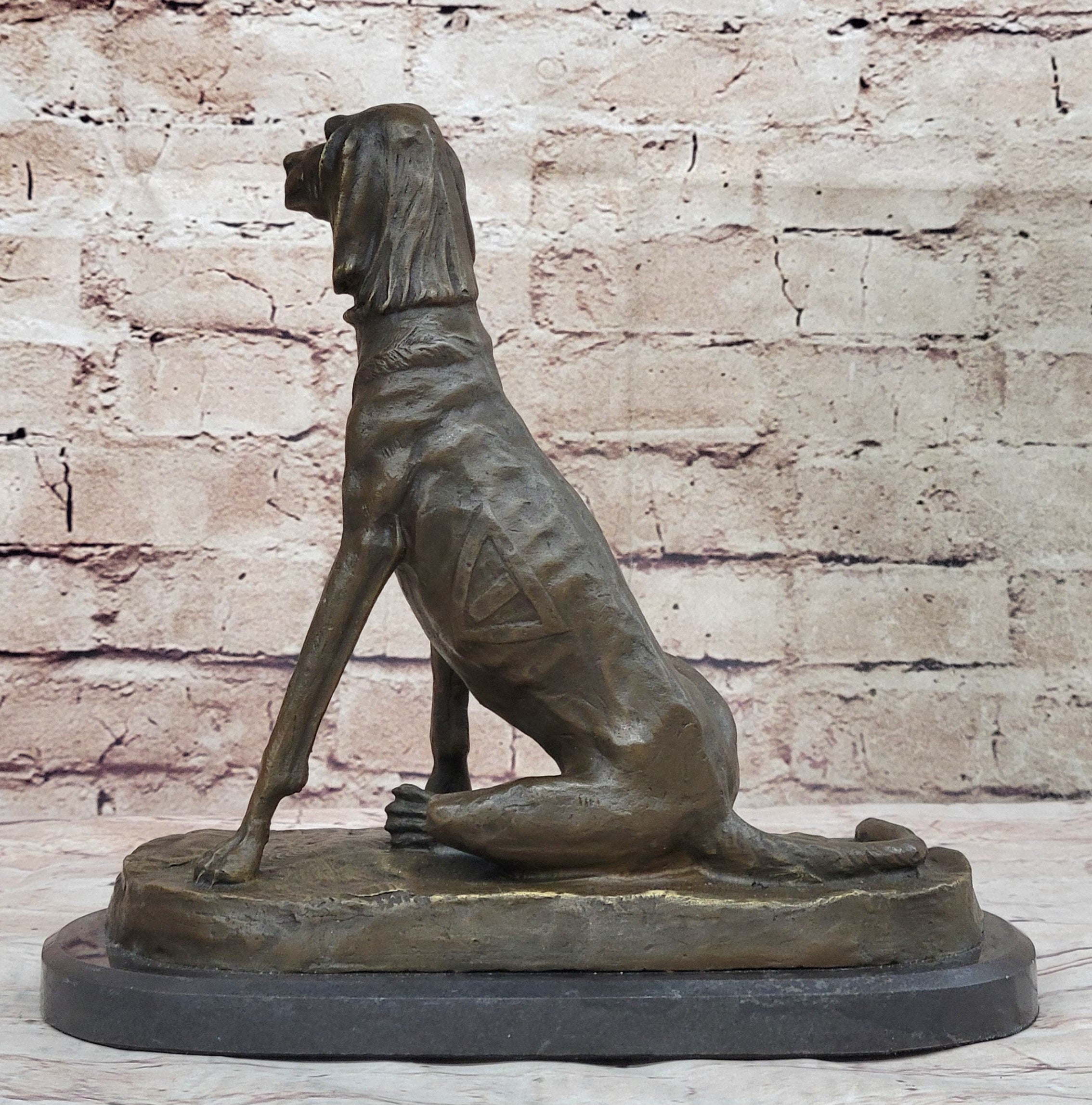 Bronze Service Dog w/ Vest 10” x 10” Sculpture