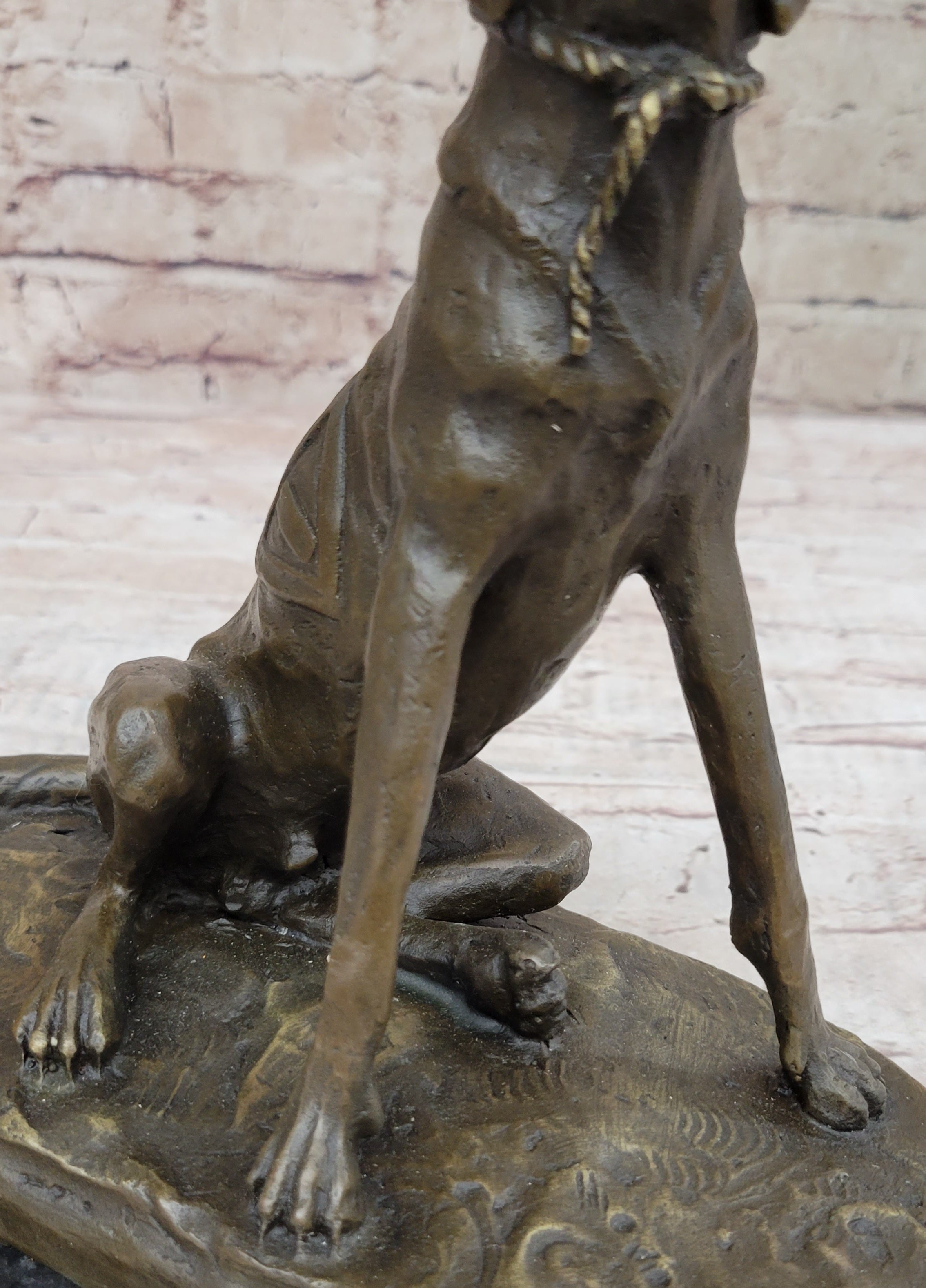 Bronze Service Dog w/ Vest 10” x 10” Sculpture