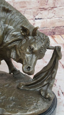 Bronze Bull Sculpture by Comeolera – Charging Bull on Oval Base