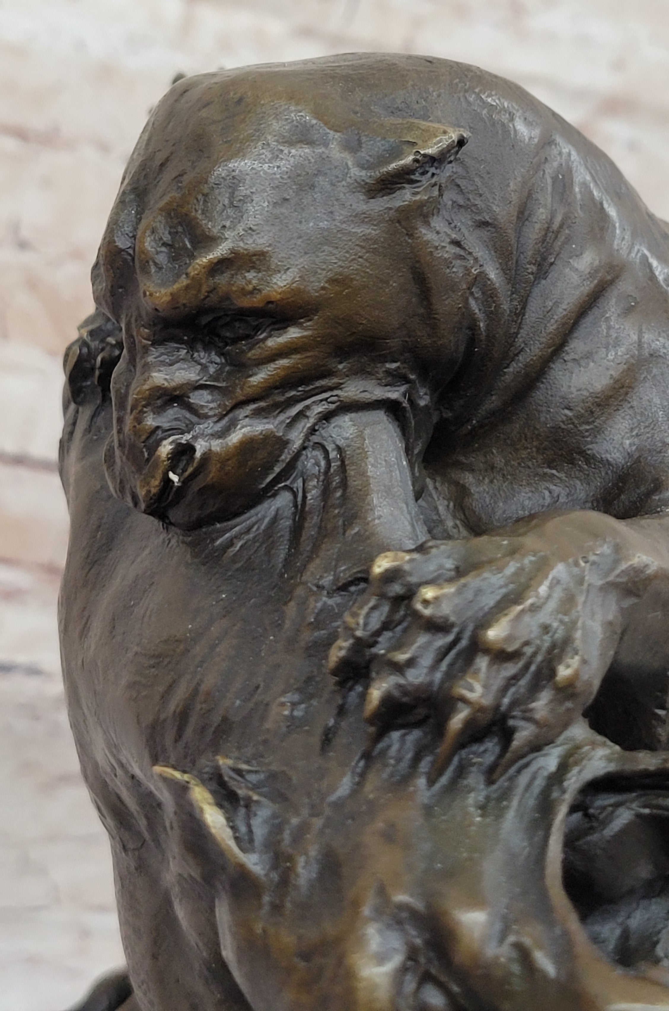 Dueling Cougar Puma Mountain Lions Bronze Sculpture by Gardet