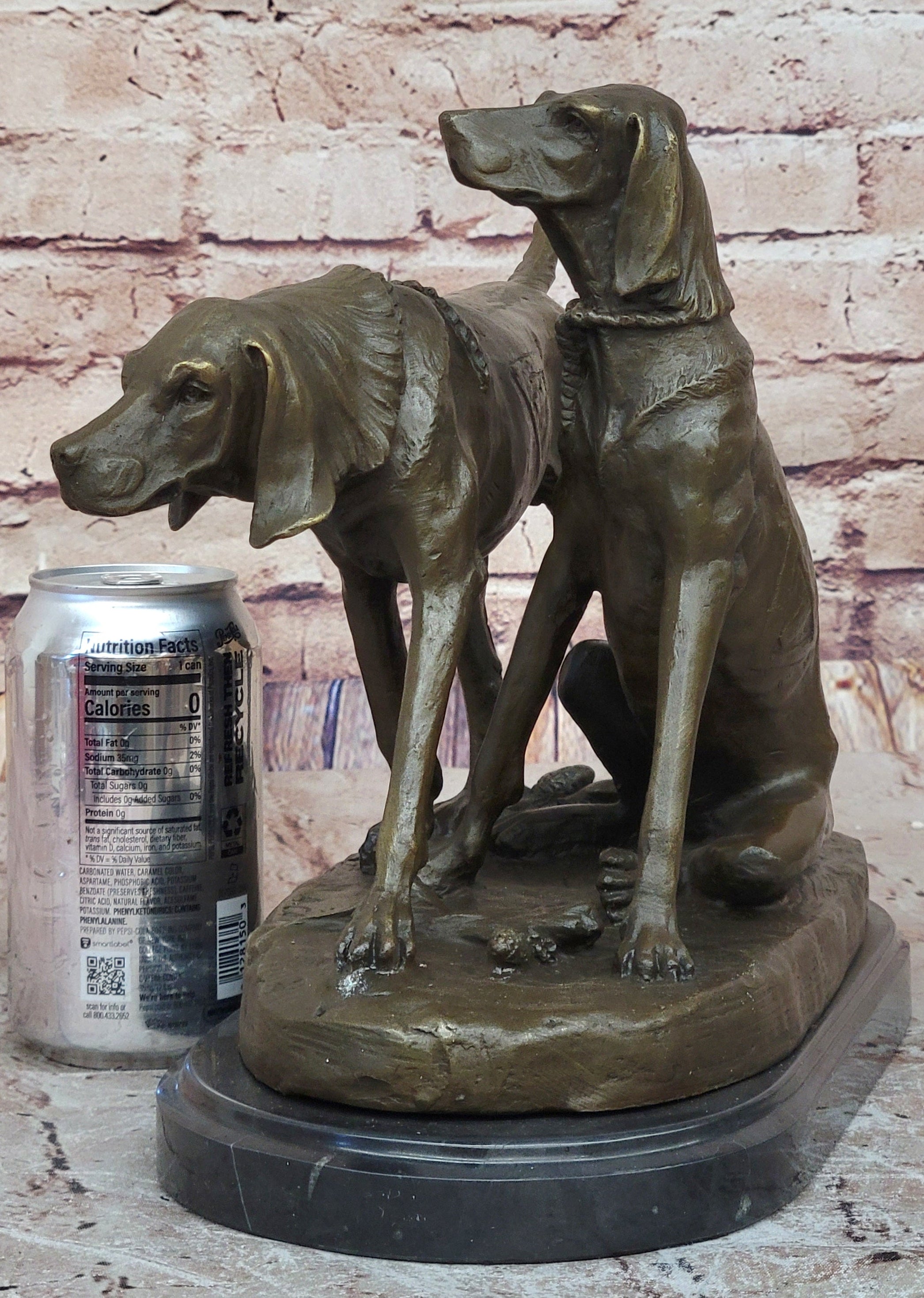 Service Dogs Hunting Hound Retriever Hot Cast Bronze Sculpture