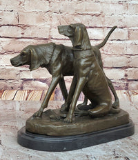 Service Dogs Hunting Hound Retriever Hot Cast Bronze Sculpture