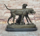 Service Dogs Hunting Hound Retriever Hot Cast Bronze Sculpture
