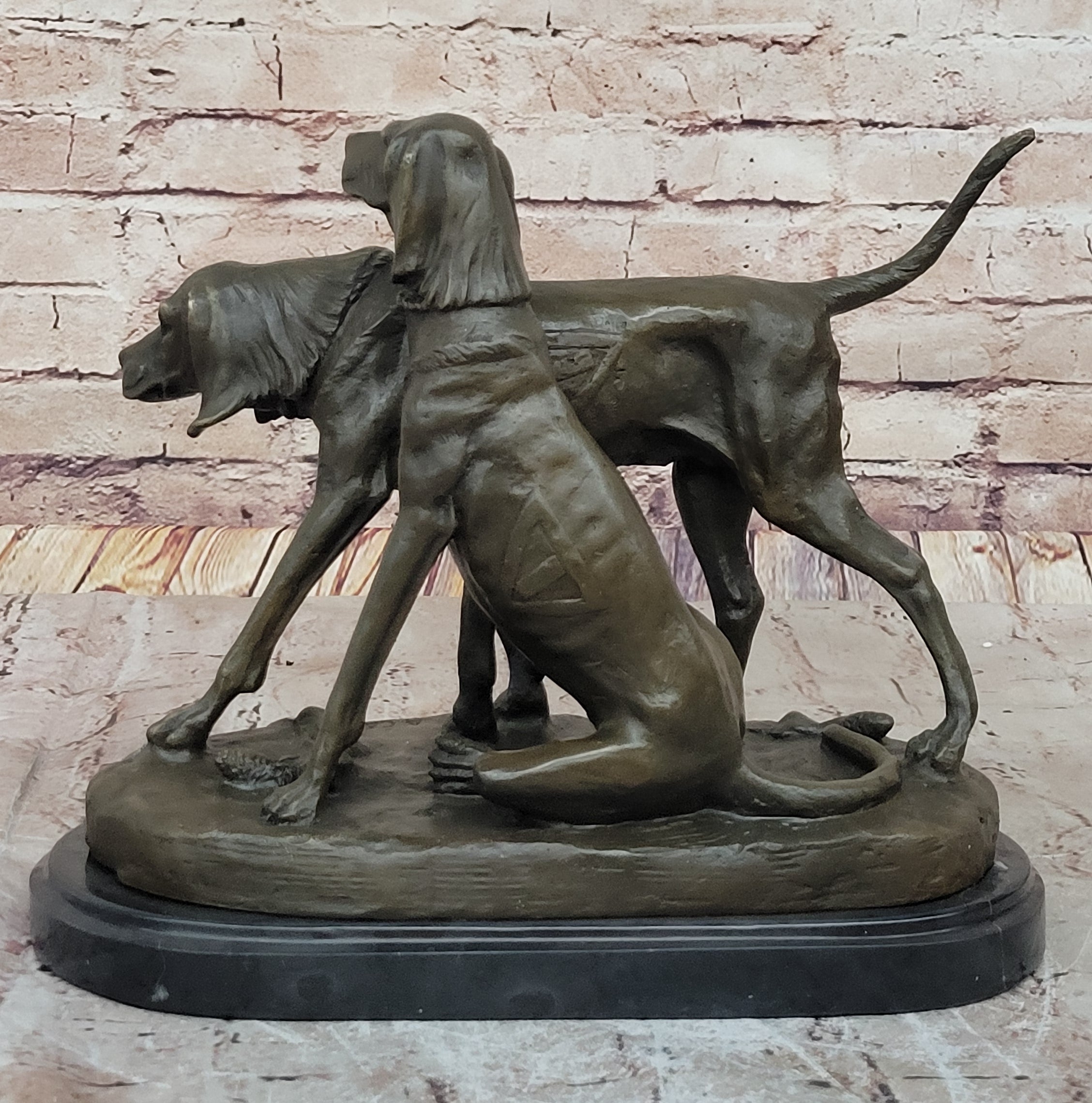 Service Dogs Hunting Hound Retriever Hot Cast Bronze Sculpture