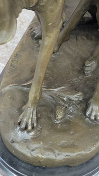 Service Dogs Hunting Hound Retriever Hot Cast Bronze Sculpture