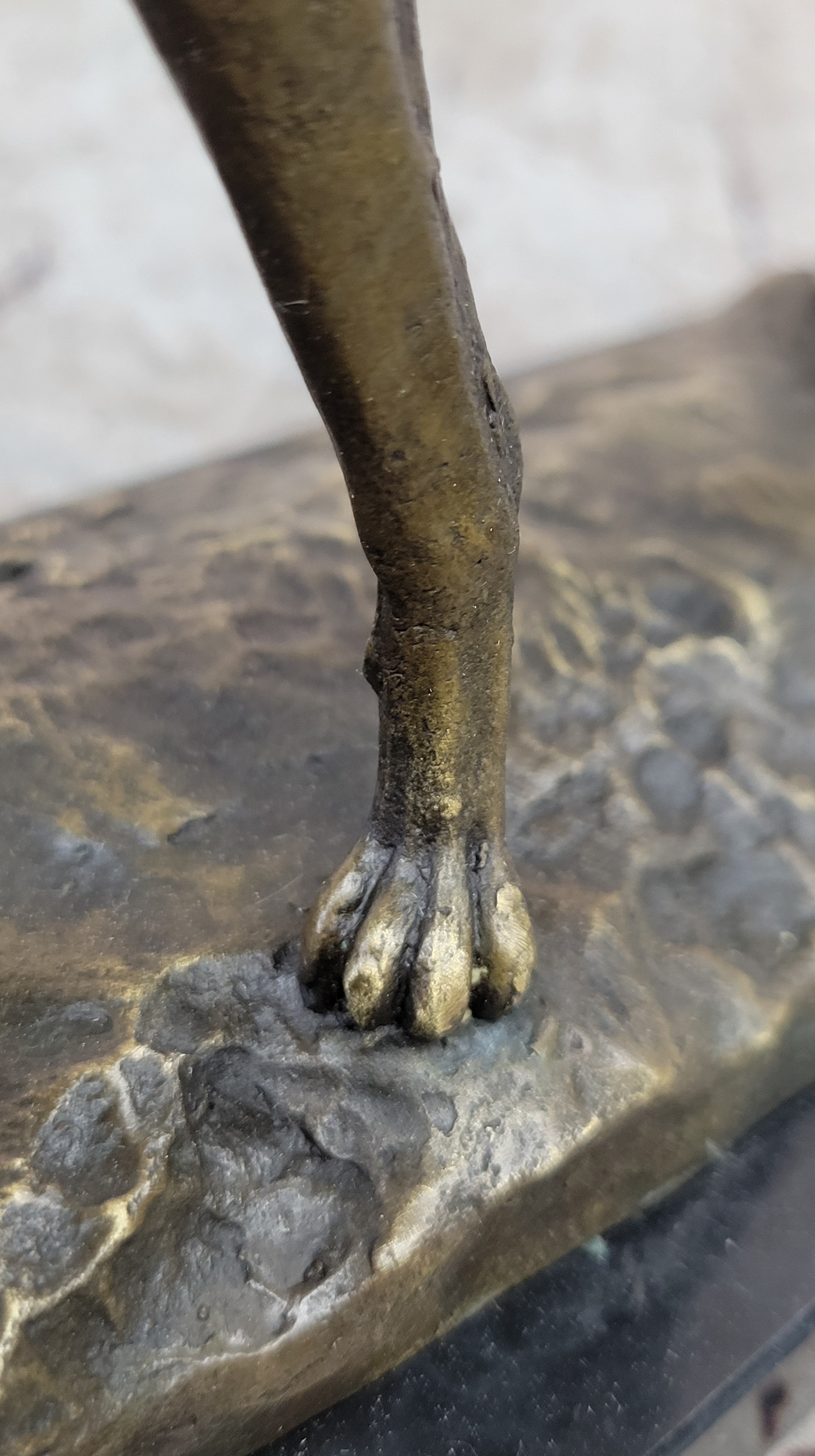 Greyhound Dog Bronze Sculpture on Marble Base by Fremiet
