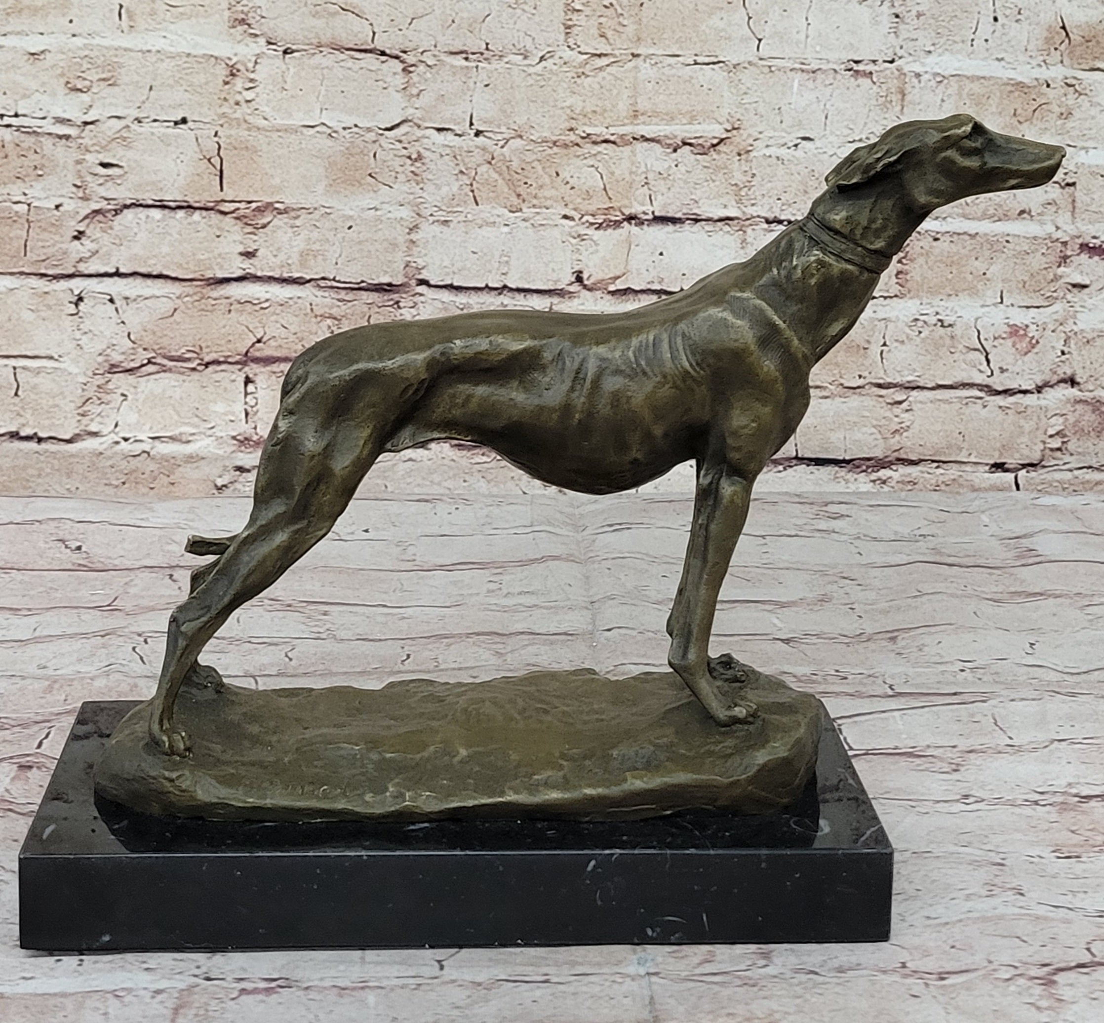 Fremiet Greyhounds Racing Dog Bronze Sculpture