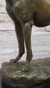 Fremiet Greyhounds Racing Dog Bronze Sculpture