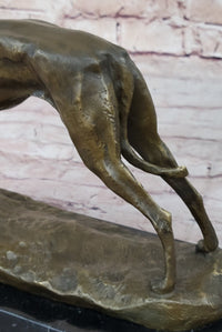 Fremiet Greyhounds Racing Dog Bronze Sculpture