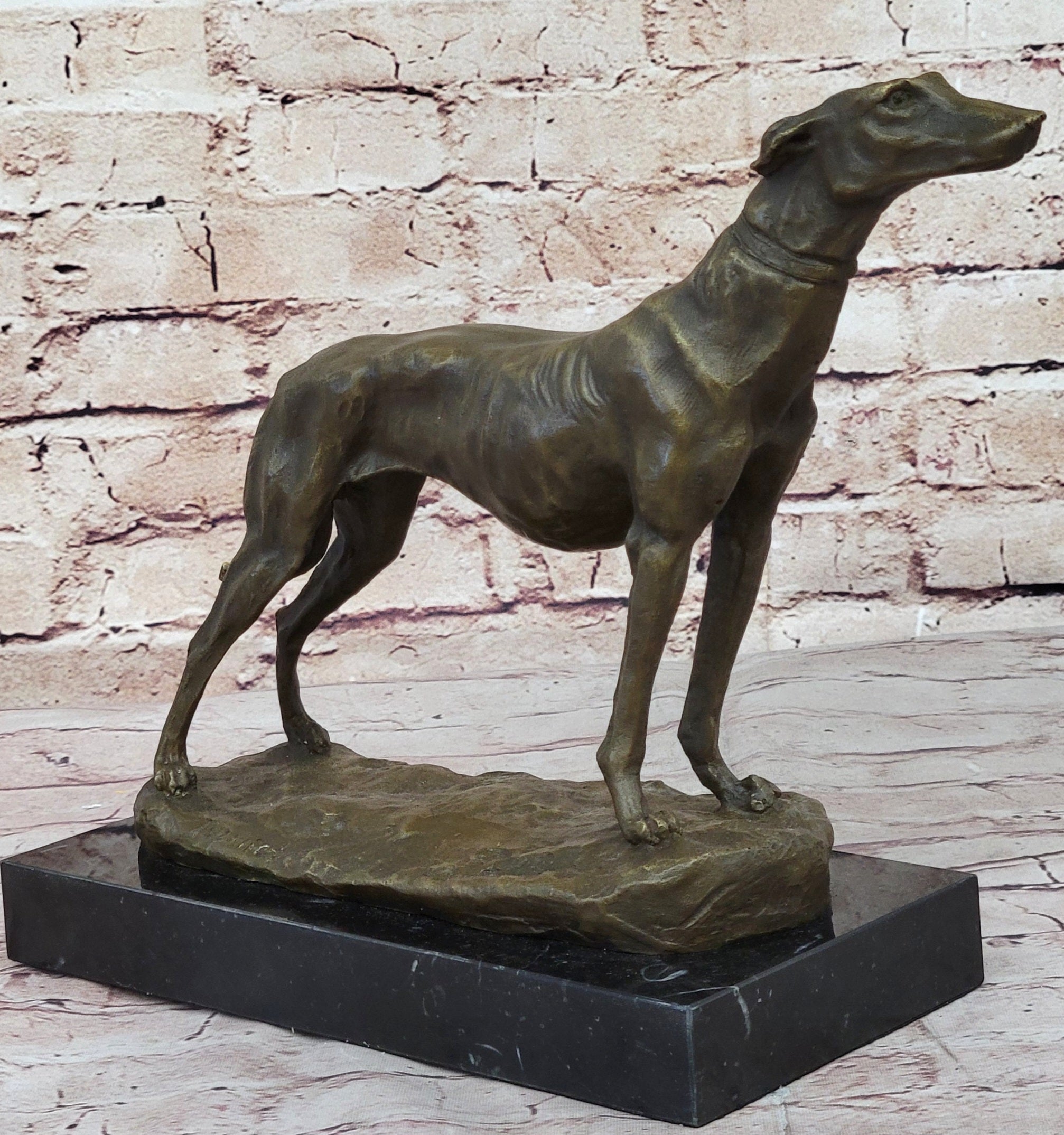 Fremiet Greyhounds Racing Dog Bronze Sculpture