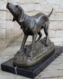 Hunting Dog Wolfhound Bronze Marble Bookend Sculpture