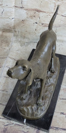Hunting Dog Wolfhound Bronze Marble Bookend Sculpture