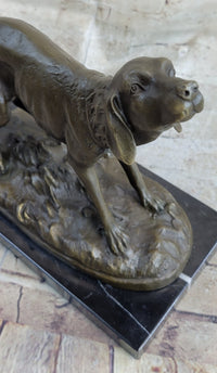 Hunting Dog Wolfhound Bronze Marble Bookend Sculpture