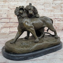 Charles Valton - Preludes to Love - Bronze Two Tigers on Marble