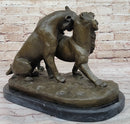 Charles Valton - Preludes to Love - Bronze Two Tigers on Marble