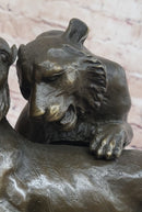 Charles Valton - Preludes to Love - Bronze Two Tigers on Marble