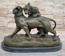 Charles Valton - Preludes to Love - Bronze Two Tigers on Marble