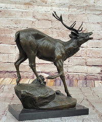 Milo “Stag by Lecourtier” Reproduction – Deer Bronze Sculpture