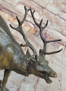 Milo “Stag by Lecourtier” Reproduction – Deer Bronze Sculpture
