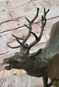 Milo “Stag by Lecourtier” Reproduction – Deer Bronze Sculpture