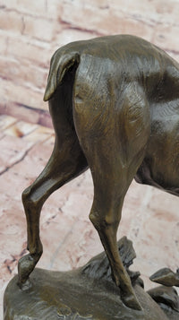 Milo “Stag by Lecourtier” Reproduction – Deer Bronze Sculpture