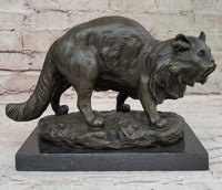 Persian Cat by Charles Emile Jonchery Bronze 7" x 9.5"