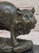 Persian Cat by Charles Emile Jonchery Bronze 7" x 9.5"