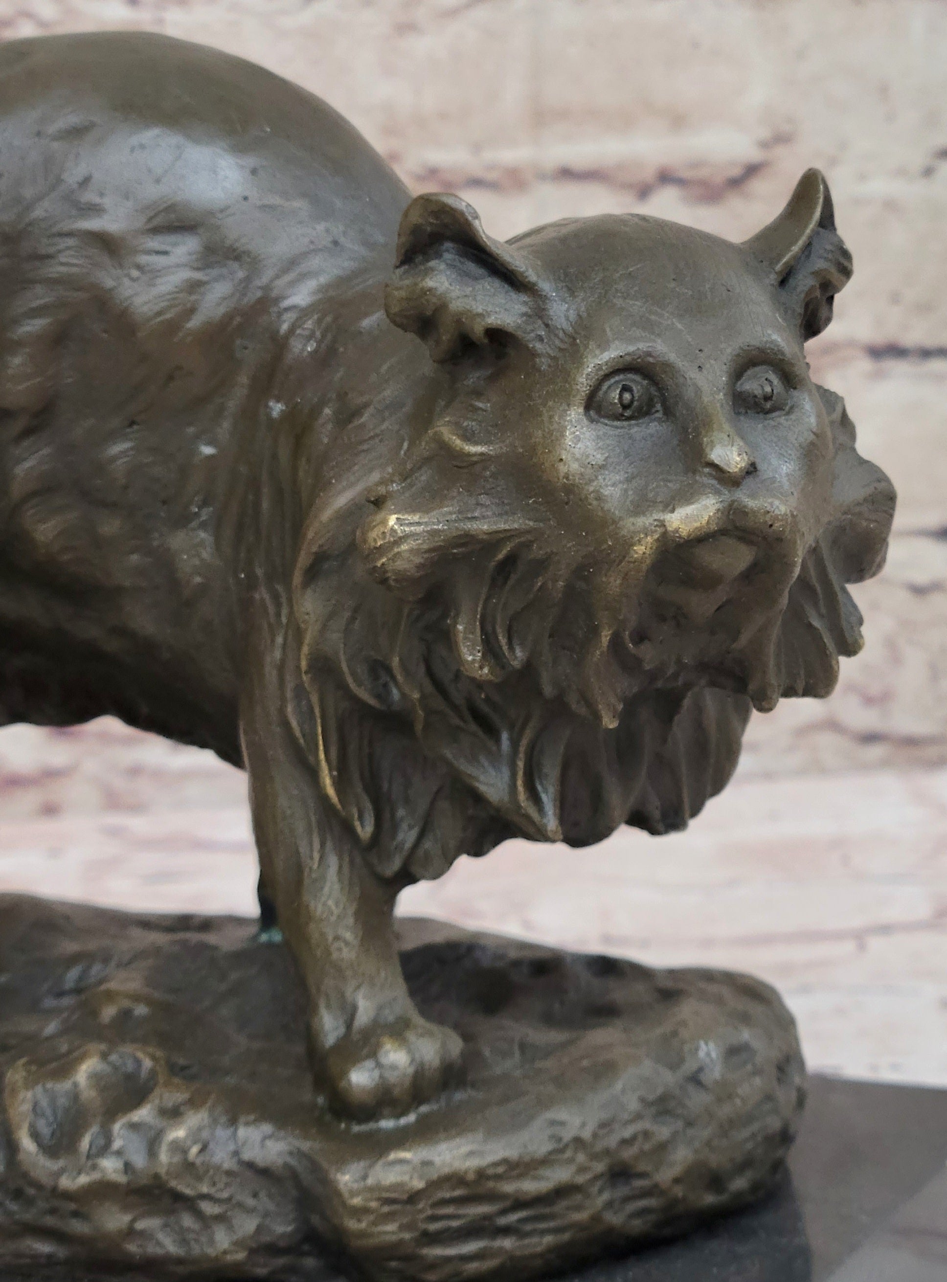 Persian Cat by Charles Emile Jonchery Bronze 7" x 9.5"