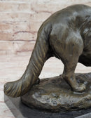 Persian Cat by Charles Emile Jonchery Bronze 7" x 9.5"