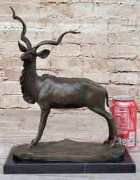 Antelope Kudu Gazelle African Safari Bronze Sculpture