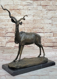 Antelope Kudu Gazelle African Safari Bronze Sculpture