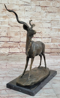 Antelope Kudu Gazelle African Safari Bronze Sculpture