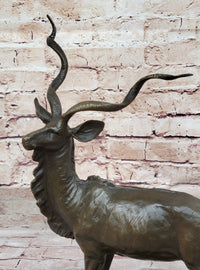 Antelope Kudu Gazelle African Safari Bronze Sculpture