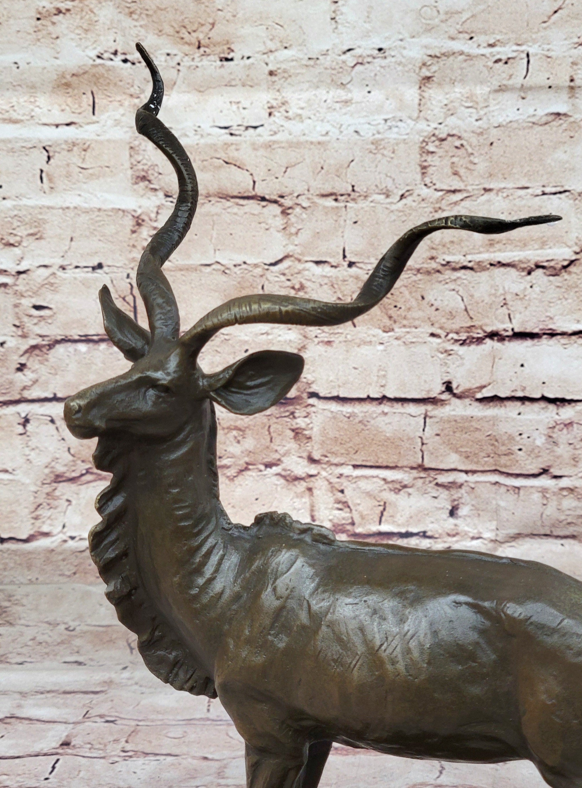 Antelope Kudu Gazelle African Safari Bronze Sculpture